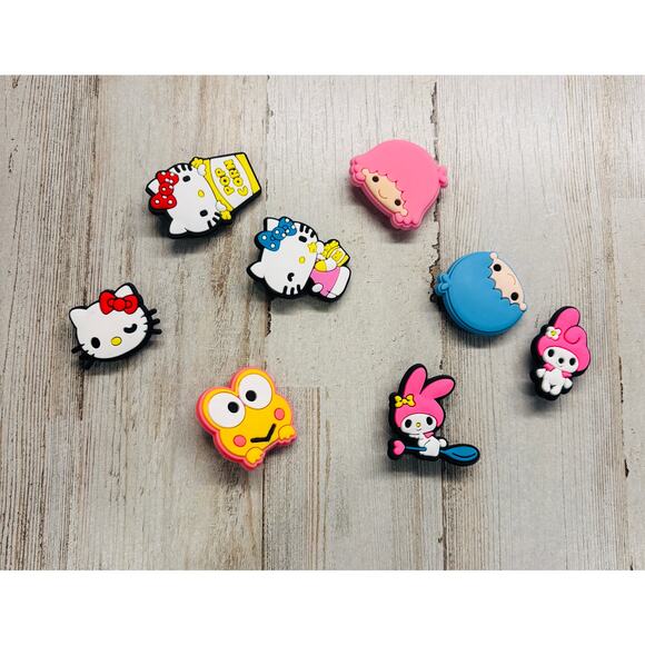 Sanrio Hello Kitty My Melody Twin Stars Croc Jibbitz - Lot of 8 - Picture 1 of 1